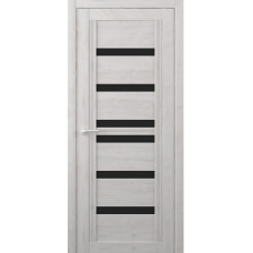 Дверь межкомнатная ALBERO West МИССУРИ Жемчужный, стекло черное Дверь межкомнатная ALBERO West МИССУРИ Жемчужный, стекло черное